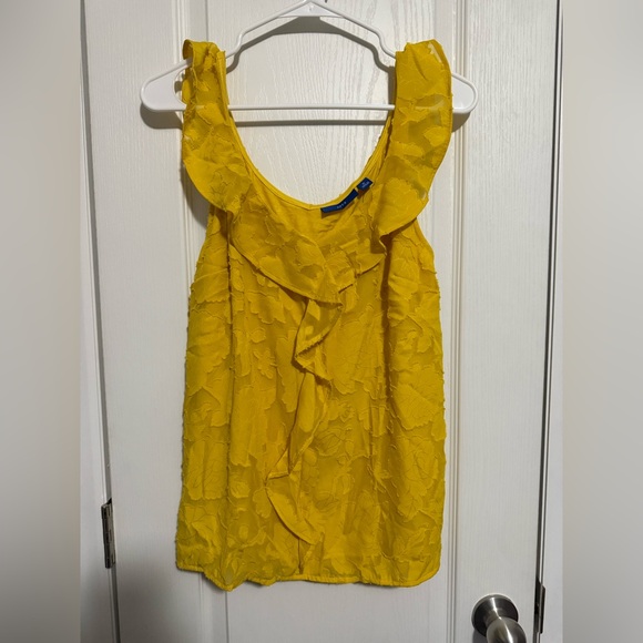 Yellow Ruffled Women's Top - Picture 2 of 5